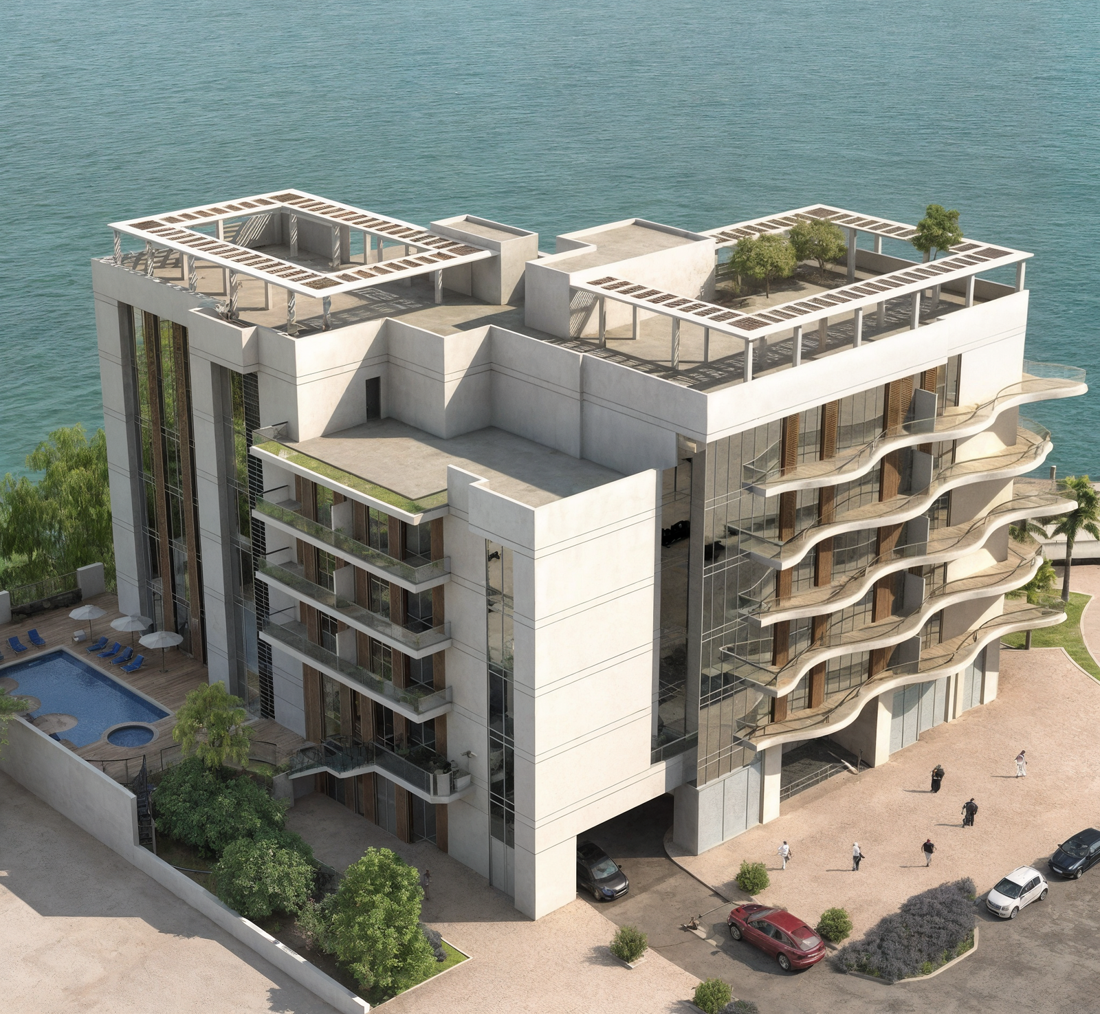Design of residential 6 floors buildings each located in the UAE, Abu Dhabi city Al Raha Beach - on 2016.